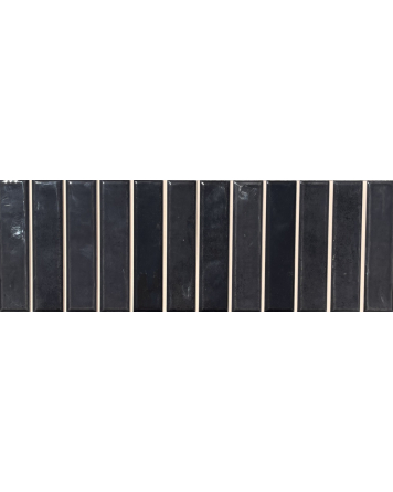 Wall tile sticks black gloss 10x30 cm | Sample Shipping | Pim Night