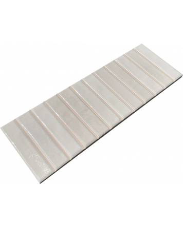 Wall tile sticks cream gloss 10x30 cm | Sample Shipping