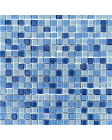 Blue glass mosaic | Glass mosaic transparency mix
