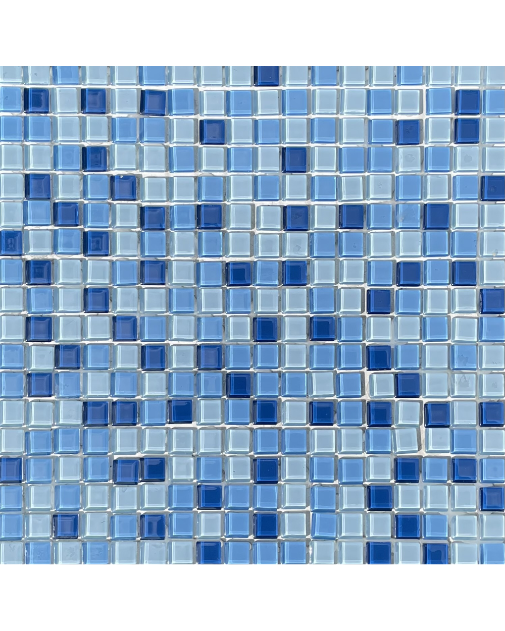 Blue glass mosaic | Glass mosaic transparency mix