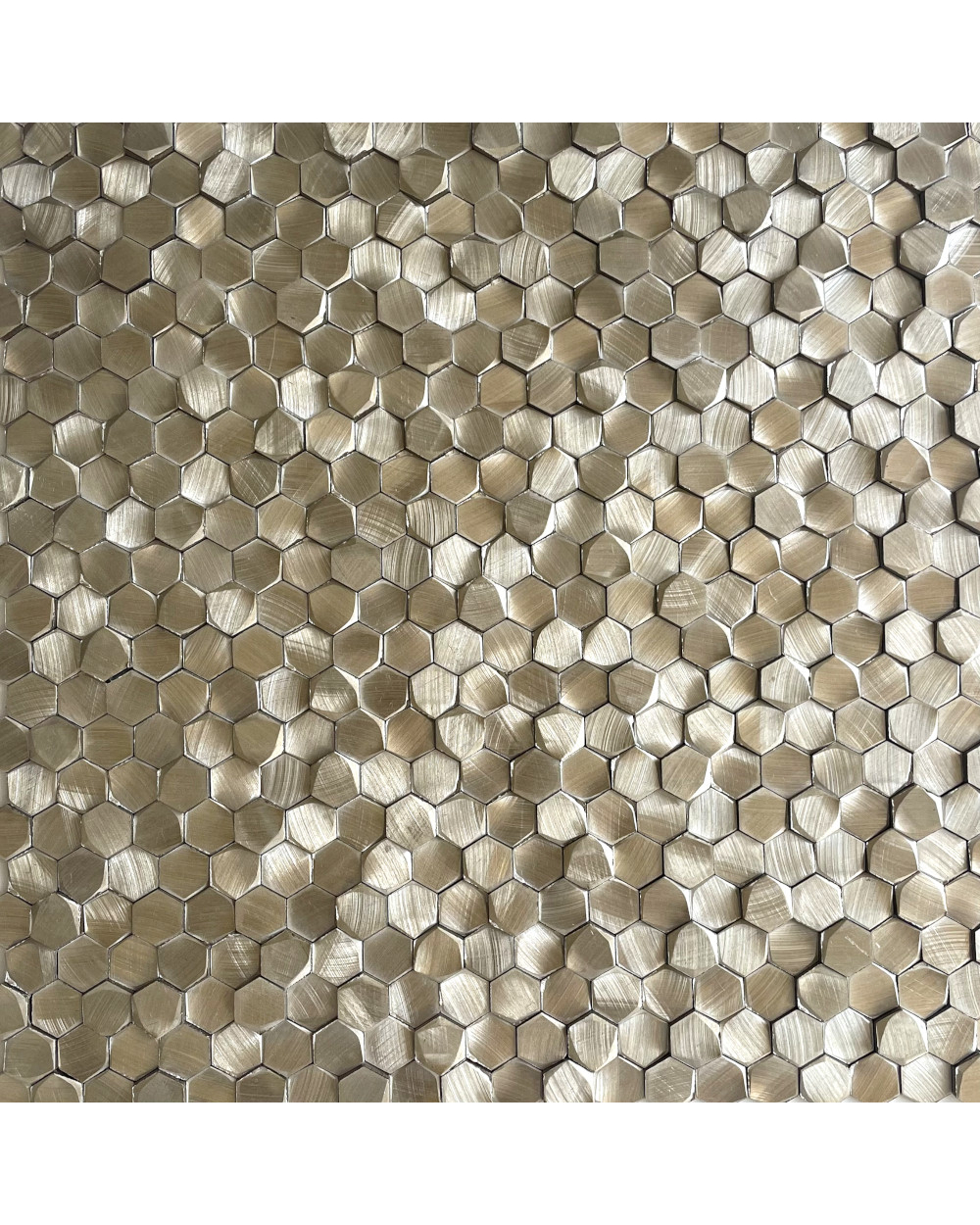 Mosaic Tiles Hexagon Alu Gold  29,8x31 cm