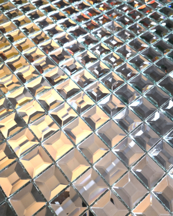 Mosaikfliesen Diamond HT01 Silber 3 x 3 cm | Designer Mosaik