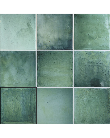 Small wall tiles bathroom | kitchen tiles square | Sintra Emerald Green 12.4x12.4 cm