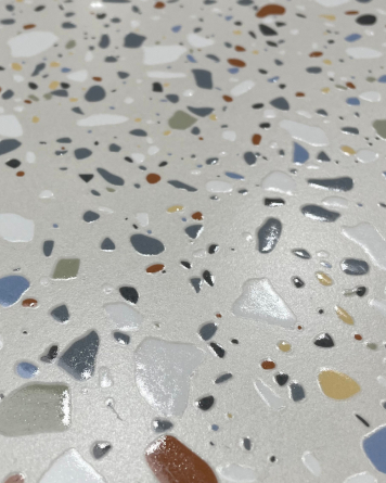 Terrazzo Fliesen Epoca Bone 60x60 cm | Terrazzooptik Bunt