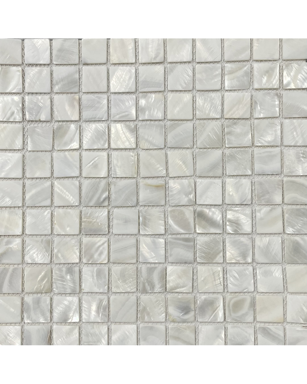 Perlmuttmosaik weiss 2,5 x 2,5 cm Restposten