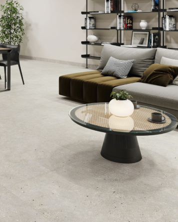 Top Modern: Graue Fliesen in Terrazzo-Optik 90x90 cm | Ama Grigio| MUSTERVERSAND