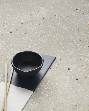 Top Modern: Graue Fliesen in Terrazzo-Optik 90x90 cm | Ama Grigio| MUSTERVERSAND