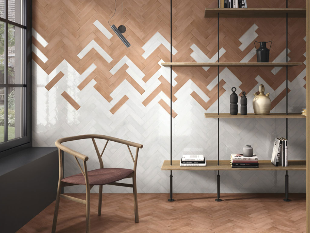 Herringbone tiles: A classic laying pattern!